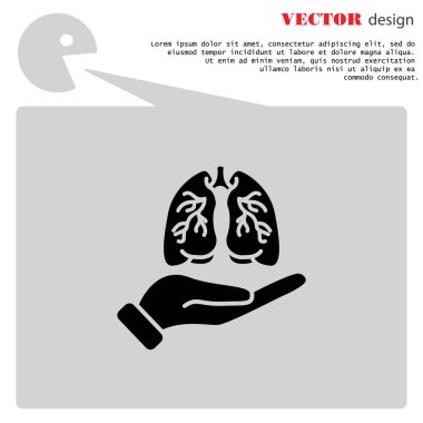 Akciğerlerde el simgesi