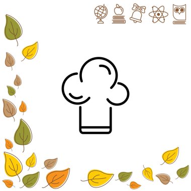 Chef şapka web simgesi