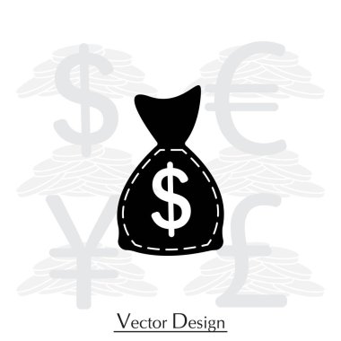 İçinde para simgesi olan çanta