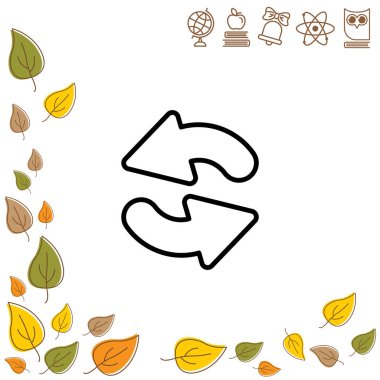 dairesel oklar düz simgesi