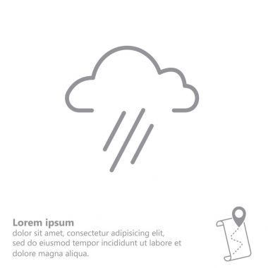 bulut ve yağmur simgesi