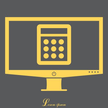 vektör hesap makinesi simge