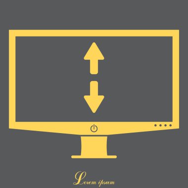 aşağı ve yukarı okları düz simgesi  