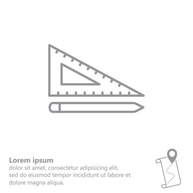 Cetvel ve kalem simgesi