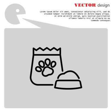 evde beslenen hayvan yiyecek simgesi