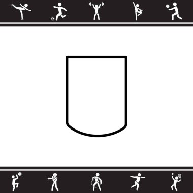 satırı simgesi. Kalkan.