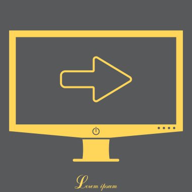 Sağ ok düz simgesi