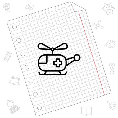 Helikopter ambulans simgesi