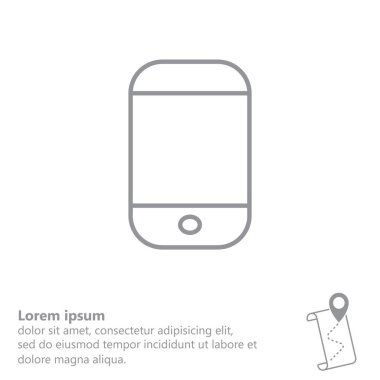 Akıllı Telefon Düz Simgesi