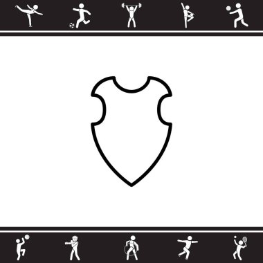 satırı simgesi. Kalkan.