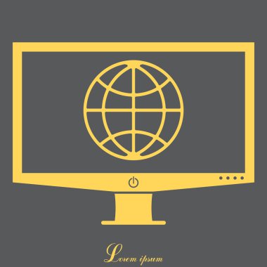 Bilgisayar monitörü küre simgesine