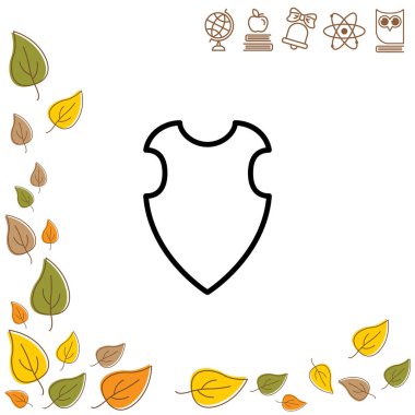 satırı simgesi. Kalkan.