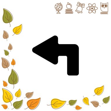  sol ok yukarı düz simgesi