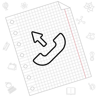  Giden arama Web simgesi