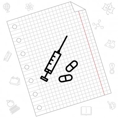 Tıbbi şırınga simgesi