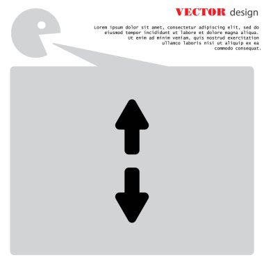 yukarı ve aşağı okları düz simgesi