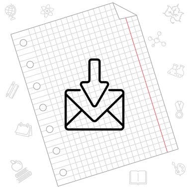 Gelen posta, ileti web simgesi