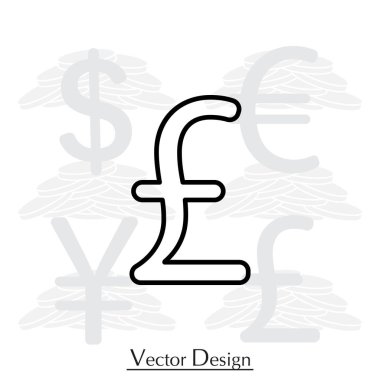 Sterlini işareti web simgesi