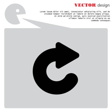 dairesel ok düz simgesi