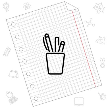 cam kalemler ve kurşun kalemler