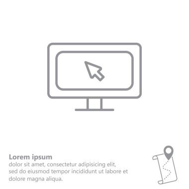 Monitör doğrusal simgesini