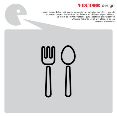 çatal ve kaşık web simgesi