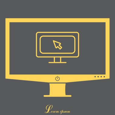 Monitör doğrusal simgesini