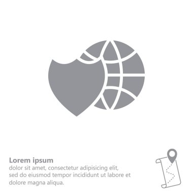 Dünya küre ile kalkan