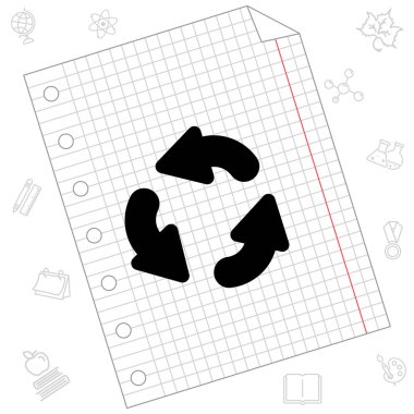 dairesel oklar düz simgesi