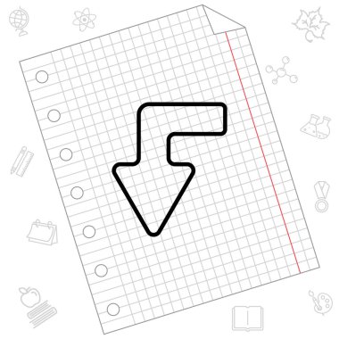  Düz simgesini sol ok