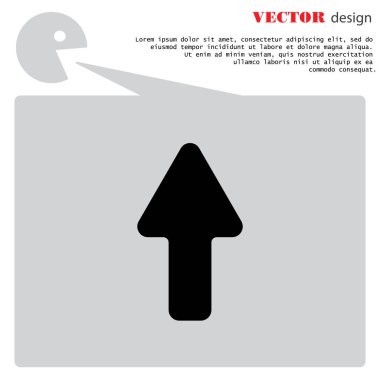 Düz simgesi yukarı yön ok