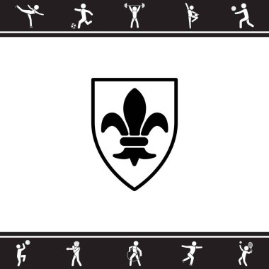 satırı simgesi. Kalkan.