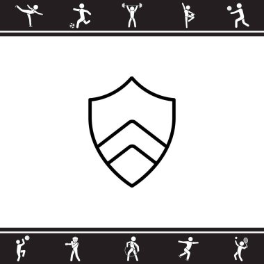 satırı simgesi. Kalkan.