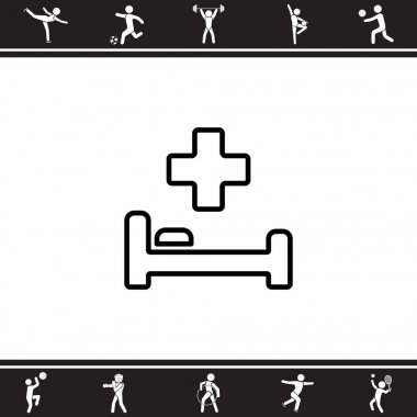 hastane yatağında ve çapraz