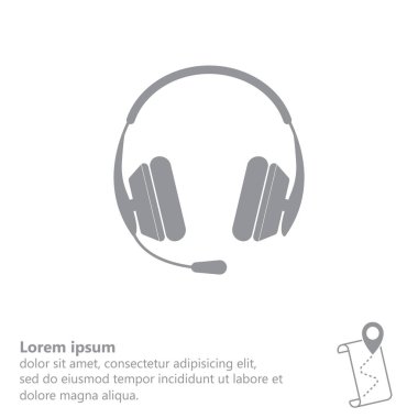 kulaklık yassı simgesi