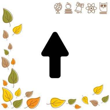 Düz simgesi yukarı yön ok