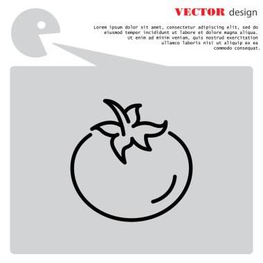 satırı simgesi. Domates.