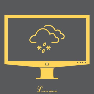 Kar ve yağmur simgesiyle bulut