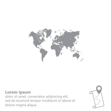 dünya haritası izole