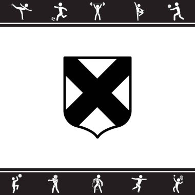 satırı simgesi. Kalkan.