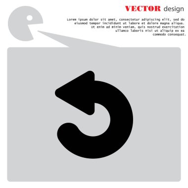 dairesel ok düz simgesi