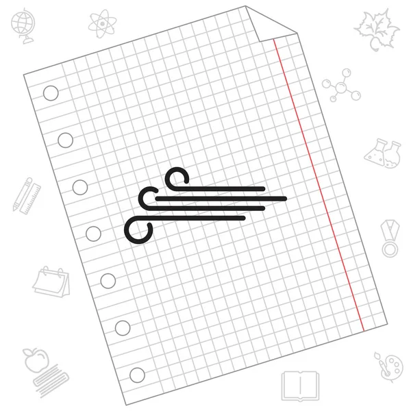 Rüzgar düz simgesi 