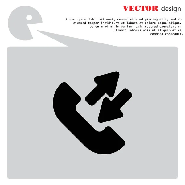 Icono web de llamada saliente — Vector de stock