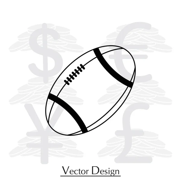 American football ball icon — Stock Vector