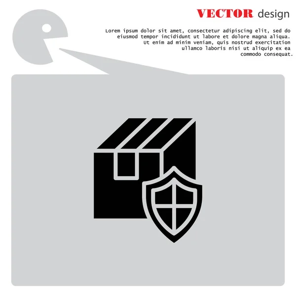 Icône. Protection des achats — Image vectorielle