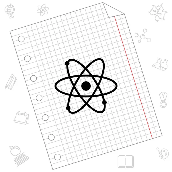 Атомная плоская икона — стоковый вектор