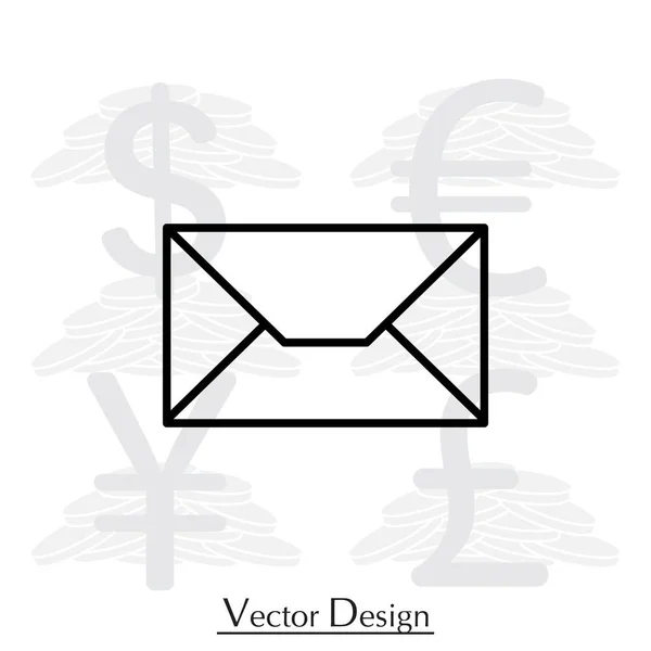 Pictogram van de boodschap van de envelop — Stockvector