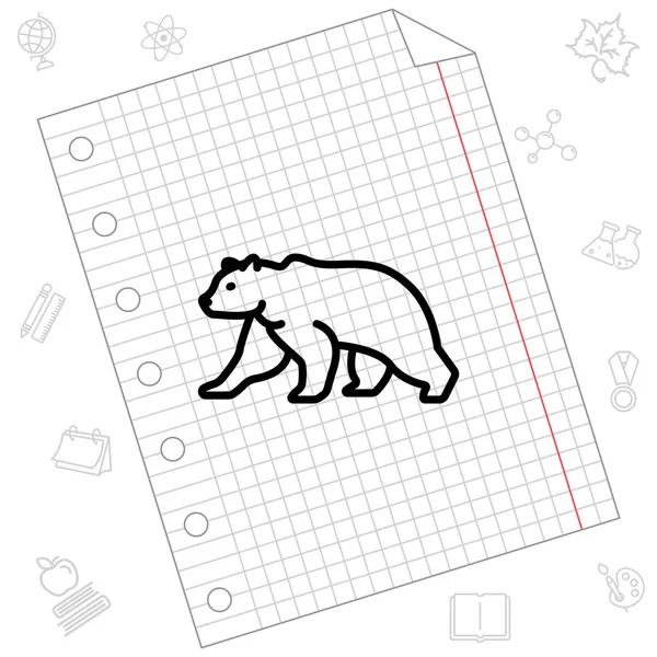 Björn web-ikonen — Stock vektor