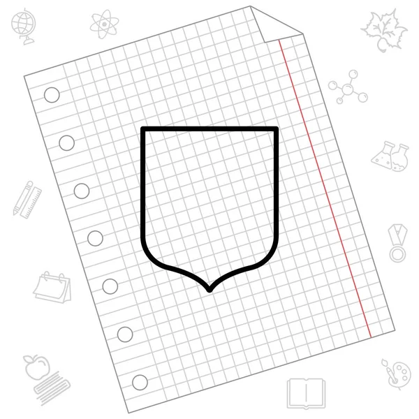 satırı simgesi. Kalkan.