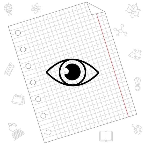 Augen-Webzeilen-Symbol — Stockvektor